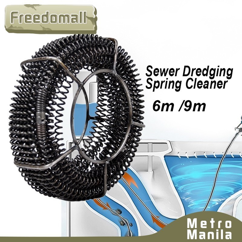 6/9m Sewer Dredging Spring Sewer Pipe Dredger For Electric Drill Drain ...