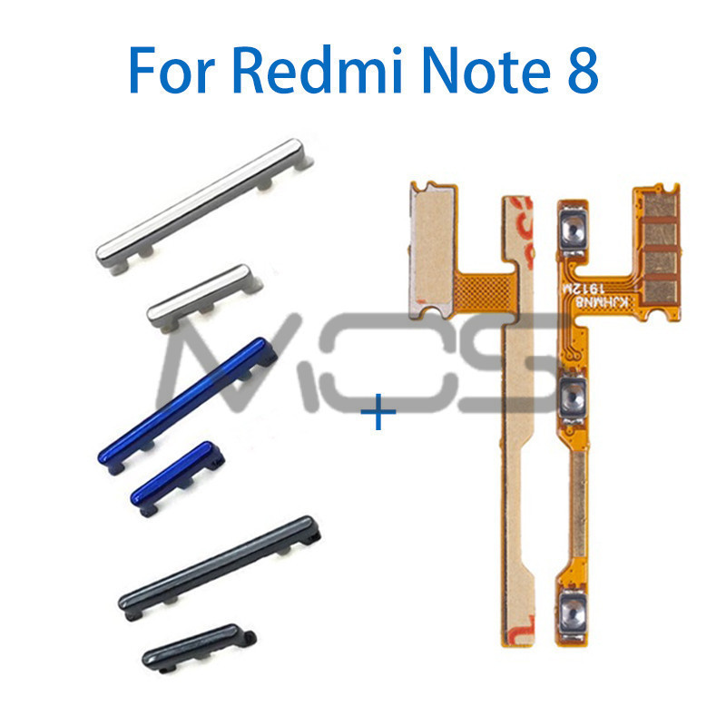 For Xiaomi Redmi Note 8 ON OFF Power Volume Button Flex Ribbon Cable ...