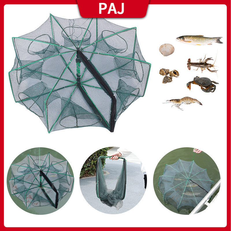 Fishing Net Mesh Folded Hexagon 6 Holes Fish Shrimp Trap Network ...