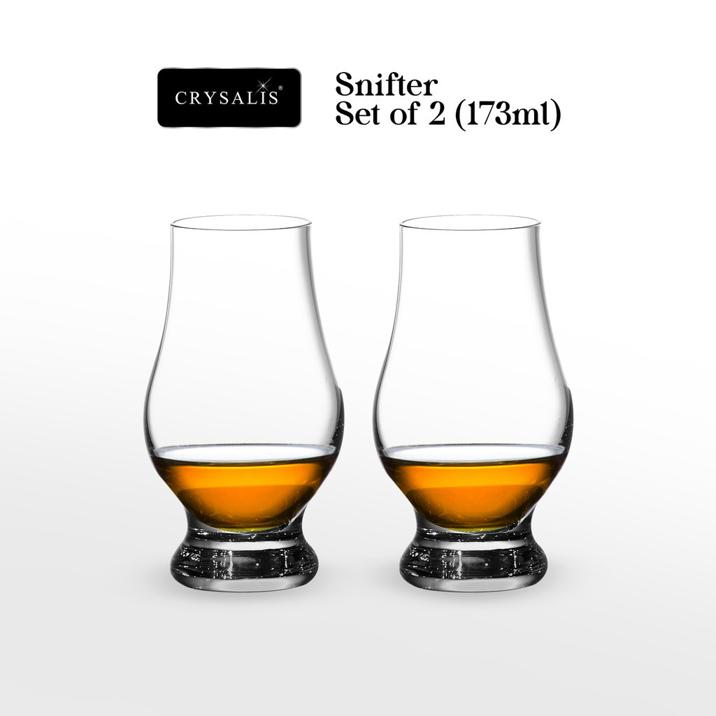 CRYSALIS Snifter Whisky Single Malt Glass 173ml Set of 2 Premium ...