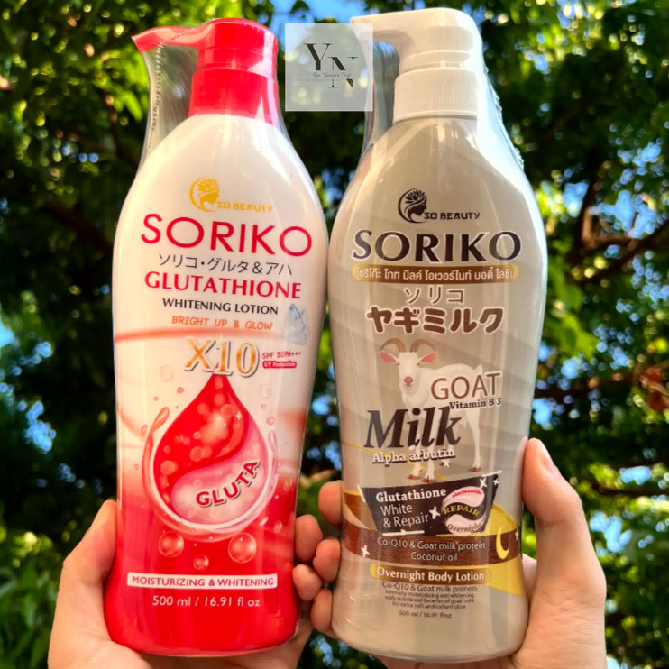 soriko glutathione lotion review SORIKO Glutathione Moisturizing and Whitening SPF 50PA+++ | COLLAGEN | GOAT  MILK NIGHT Lotion 500ml