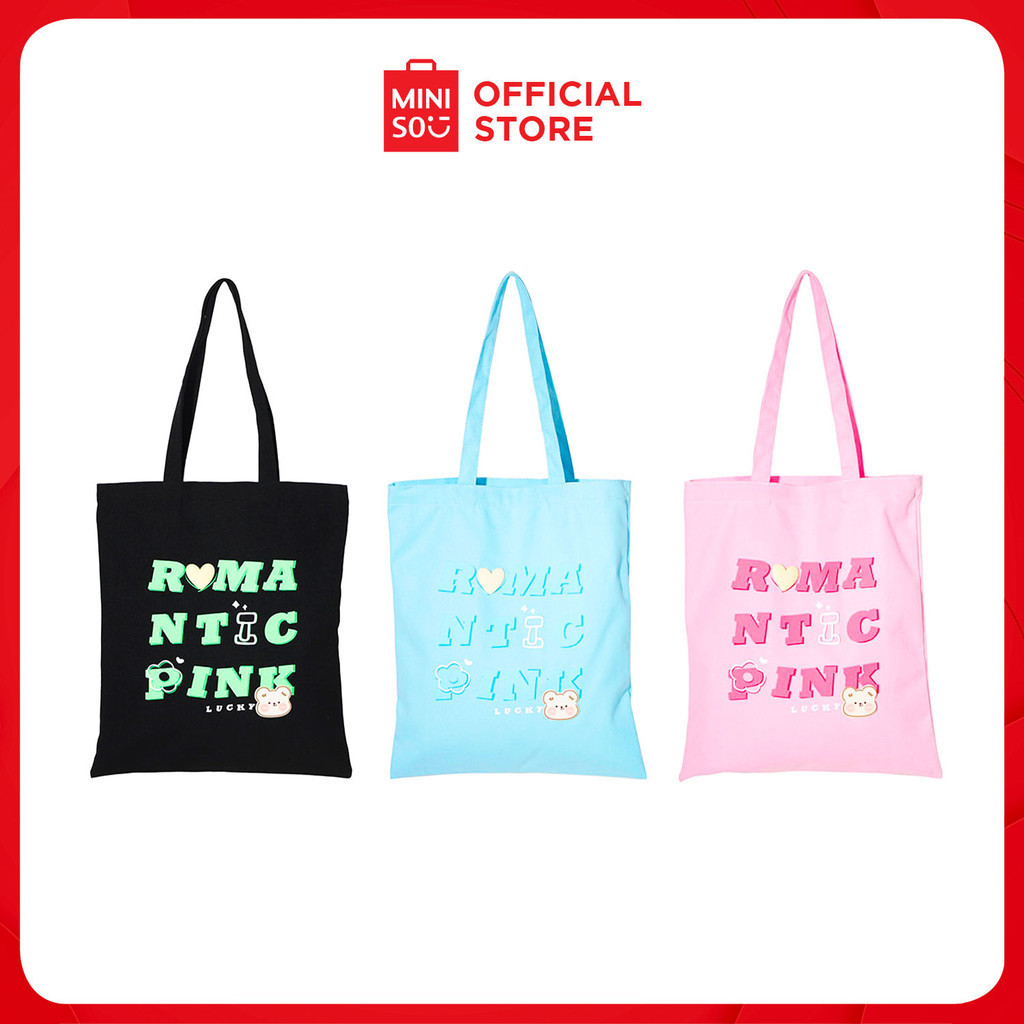 MINISO Doggie Power Flat Shopping Bag Puff White Shopee Philippines