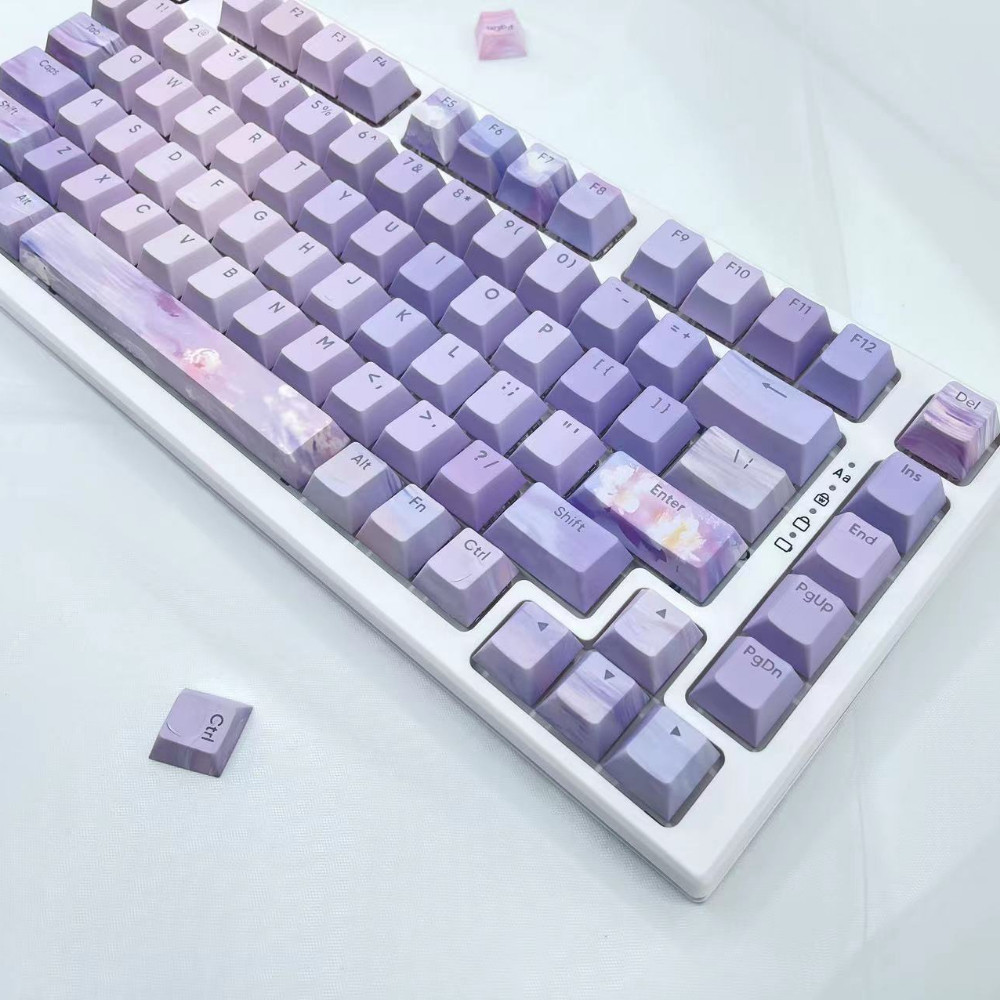 Monet Water Lily Keycaps Five Sides Sublimation 130 Keys PBT Original ...