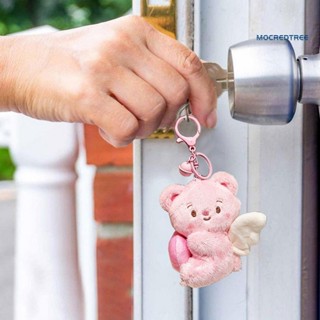Mocredtree Plush Bear Keychain Pulling Rope Stuffed Love Heart Animal Doll Key Ring Holder DIY ...
