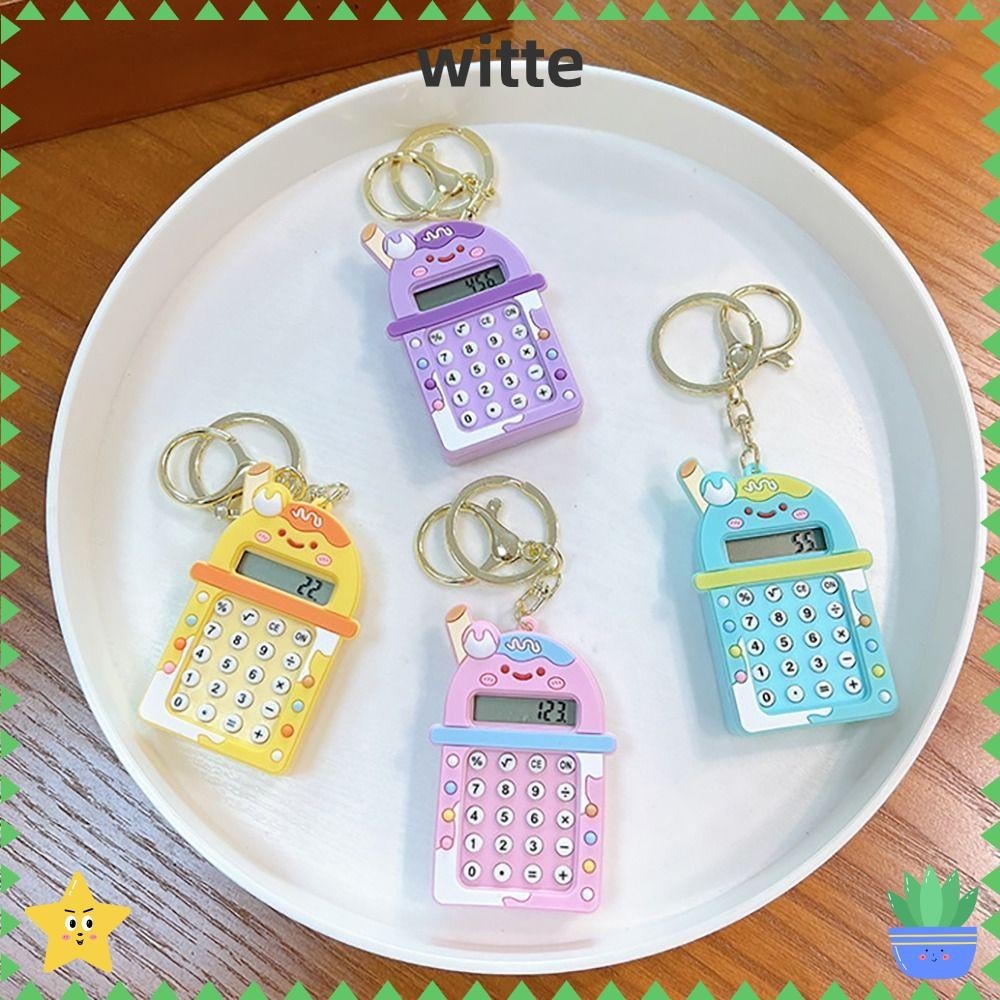WITTEE Mini Calculator, Maze Kawaii Key Chain, Portable Candy Color ...
