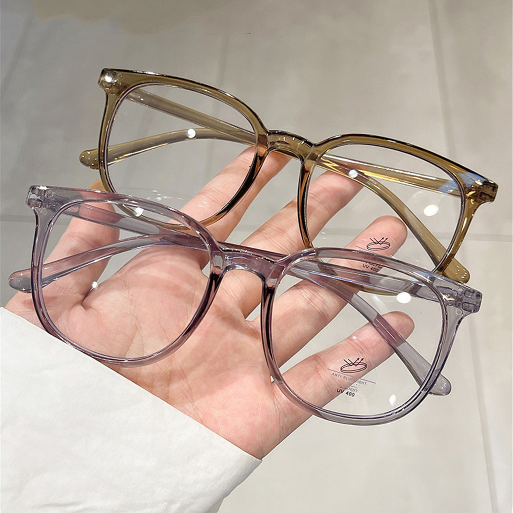 Korean Style Plain Transparent Frame Glasses Fashionable Anti-blue Light  and Anti-radiation