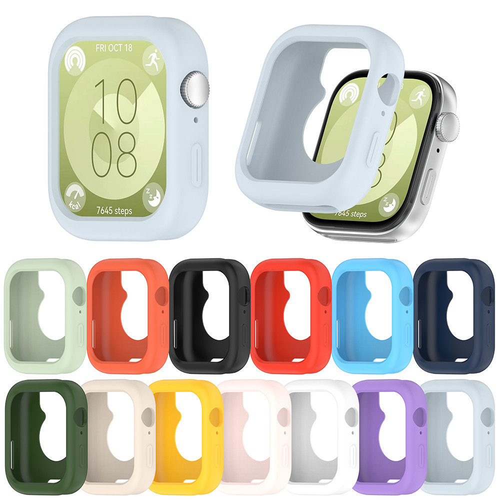 New Silicone Case for Huawei Watch Fit 3 Smart Watch Bumper Frame ...