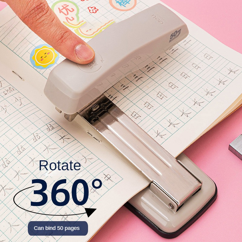 Deli Stapler 360 Degree Rotatable Heavy Duty Staplers Standard Middle ...