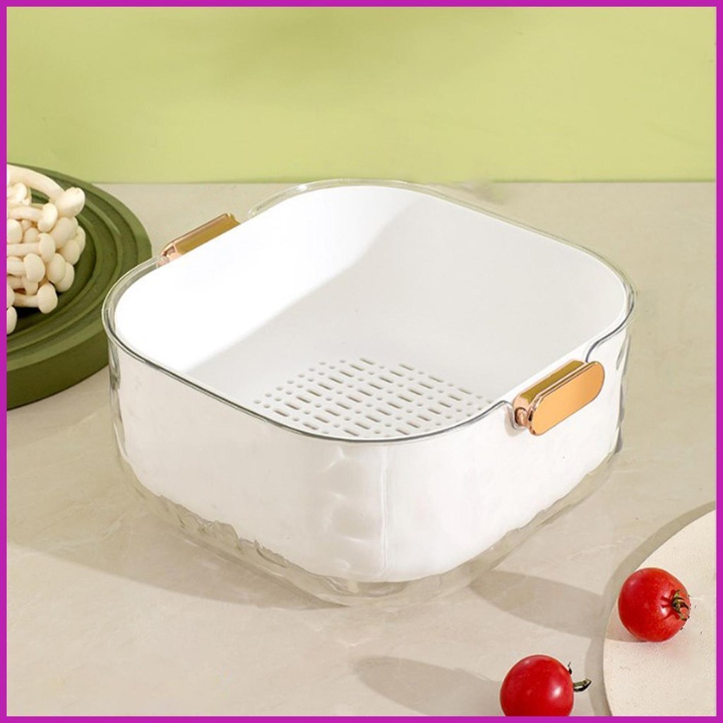 Double Layer Fruit Vegetable Washing Bowl Fruits Vegetable Washing