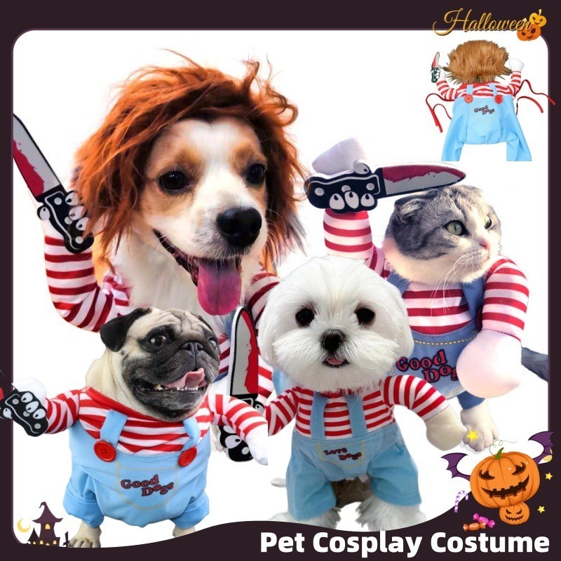 Pet Ghost Riding Suit Dog Transformed Into Cospaly Festival Cat Clothes main image 1