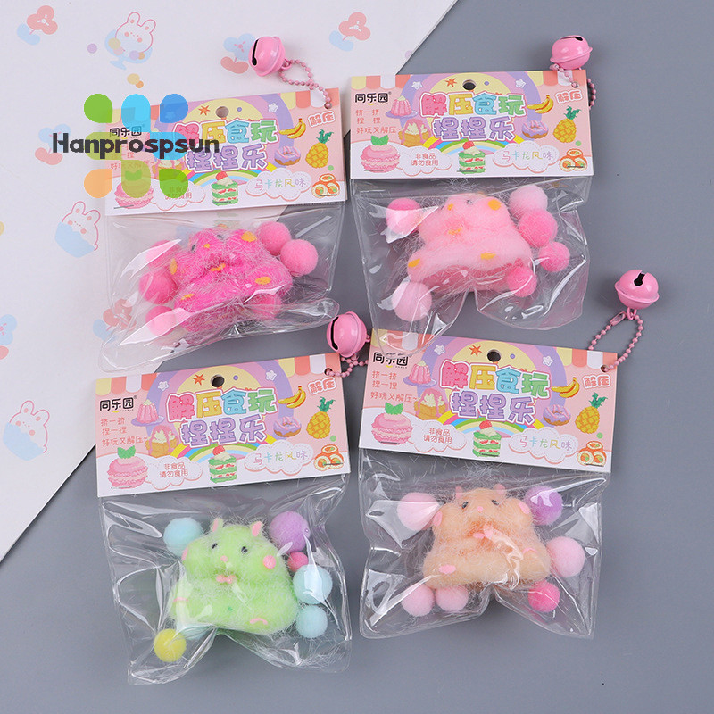 View of Hanprospsun> Cute Hamster Fidget Toy Soft Mochi Squeeze Anti-stress Toy ...