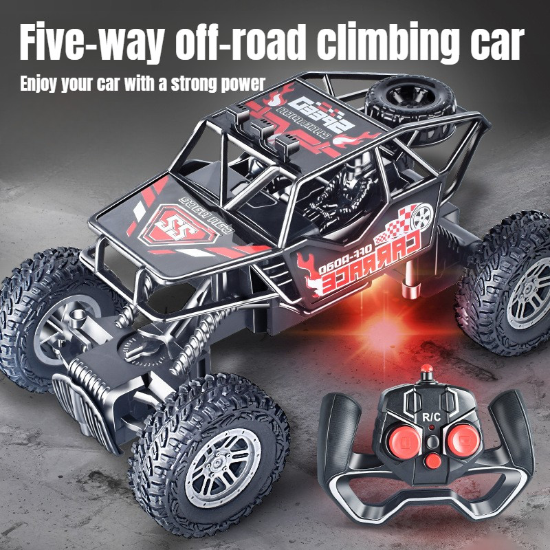 Five-Tong Remote Control Car Off-road Climbing Car Children's Remote  Control Car Boy Gift Charging Toys