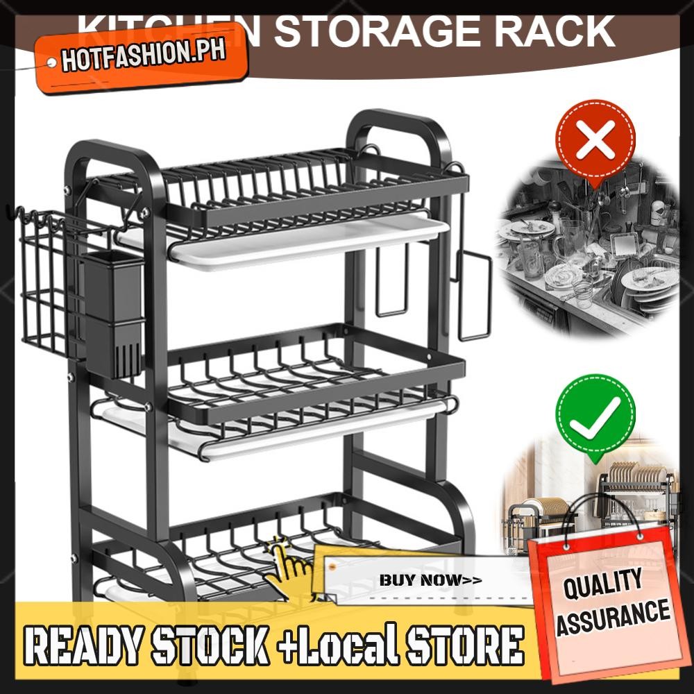 2/3 Tier Dish Drainer Rack Heavy Duty Dish Drying Rack for Restaurant ...