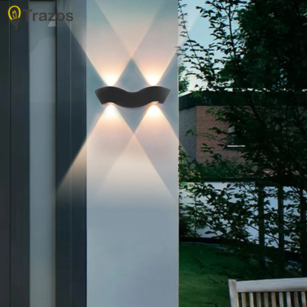 LED Wall Light Outdoor Waterproof IP65 Porch Garden Up Down Wall Lamp ...