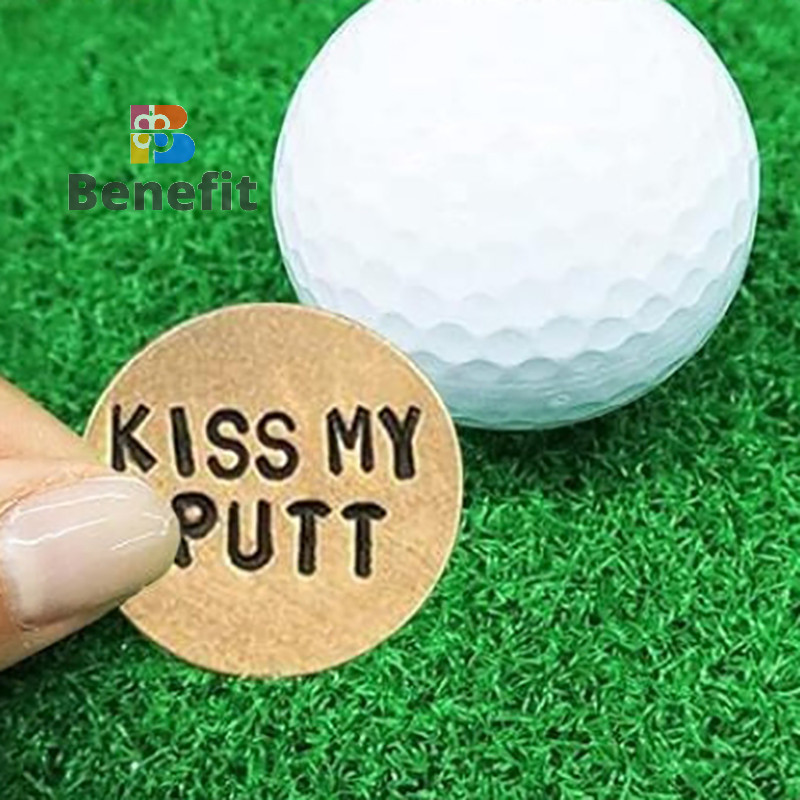 Benefit> 1PCS Round Funny Golf Ball Marker For Men Adult Humor Novelty