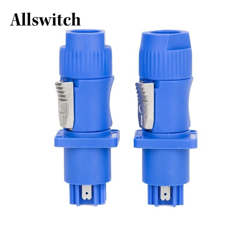 Neutrik Compatible Plugs 8-Pack Powercon Connectors - 3 Pin Male & Panel Mount For Stage Lighting Equipment Neutrik Panel Mount Connectors