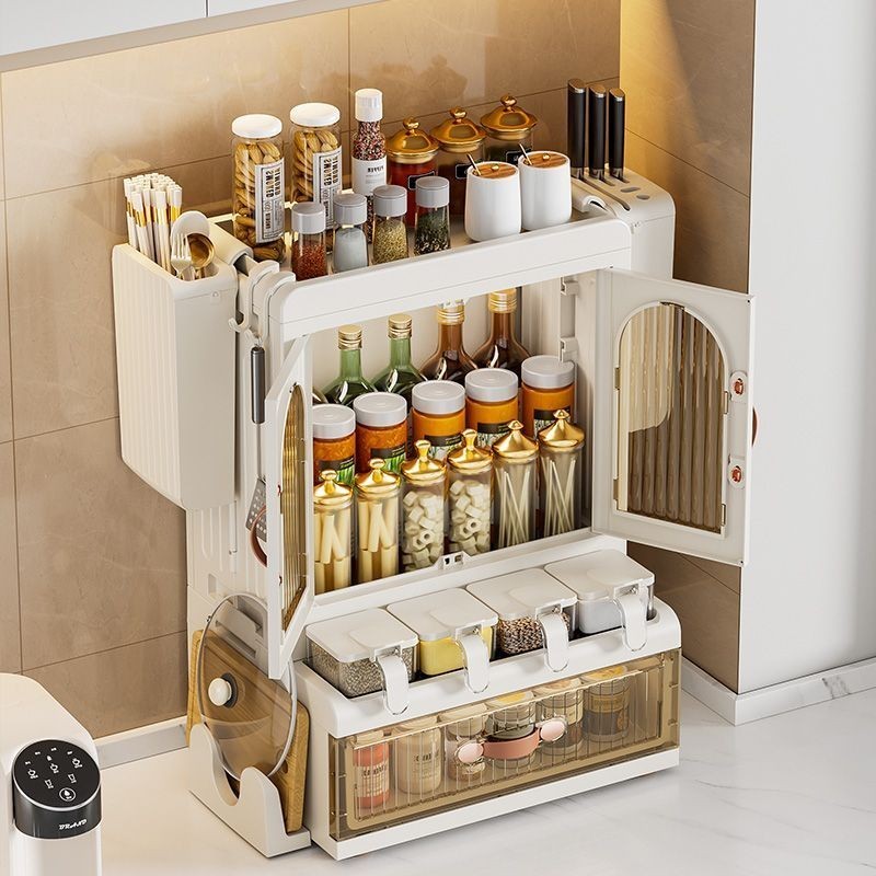 Kitchen Spice Storage Cabinet Multifunctional Oil, Salt, Sauce and ...