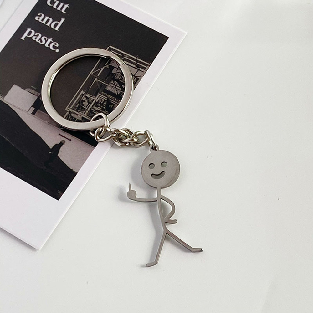 Fun Stick Figure Couple Keychain Ins Personality Cute And Funny Student ...