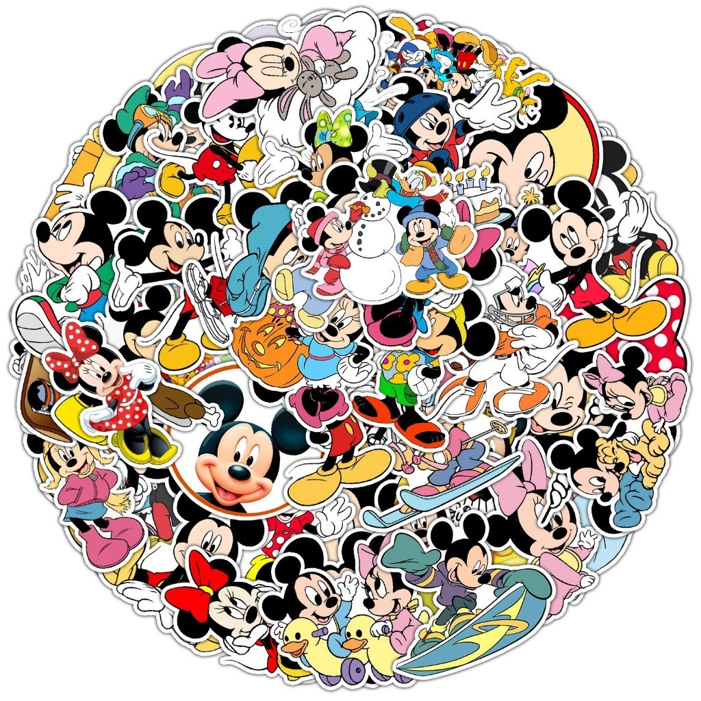 L50-Mickey mouse waterproof cartoon sticker 50Pcs Per Pack | Shopee ...