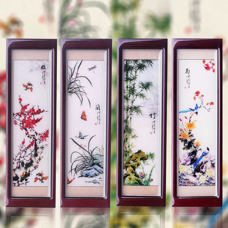 Chinese Style Traditional Classic Famous Paintings Plum Orchid Bamboo ...