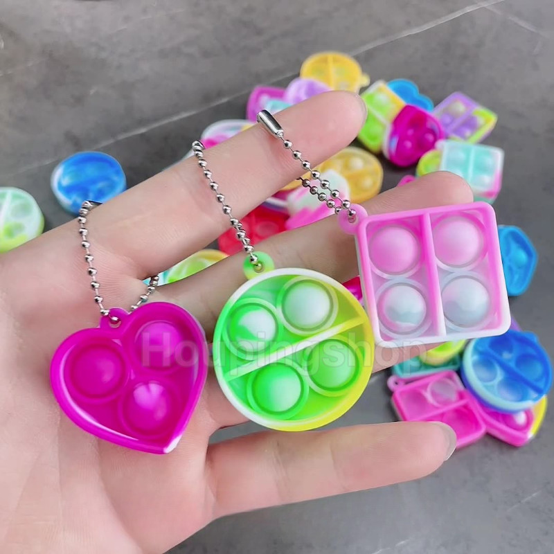 5Pcs Mini Pop Keychain Toddler Sensory Fidget Toys Bulk for Classroom ...