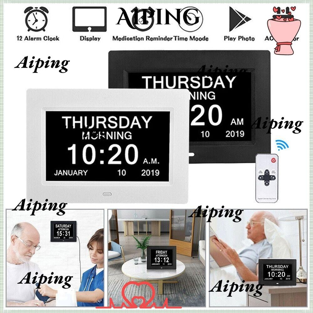 AIPING 7 Inch Digital Calendar Practical Large Screen Display Desk LED ...