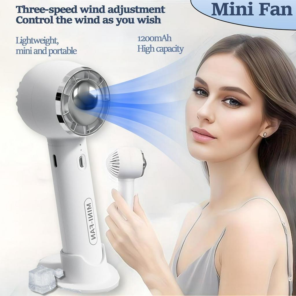 Portable Mini Fan USB Rechargeable Handheld Hanging Fan Electric Fan 3 ...