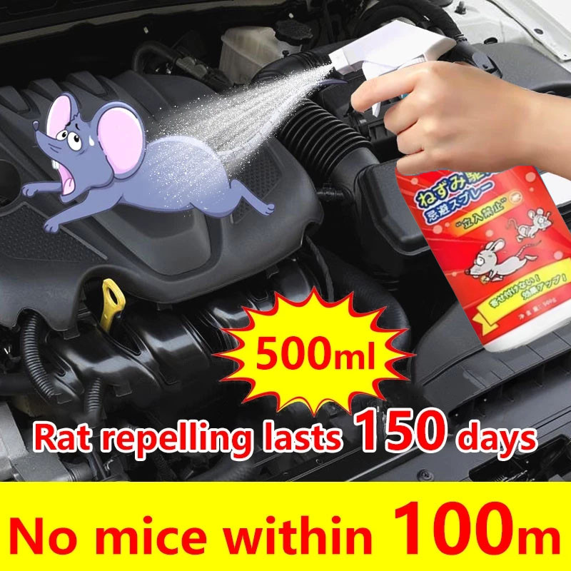 Powerful Rat Repellent Spray 500ml Repels Rats From Home And Car Engine ...