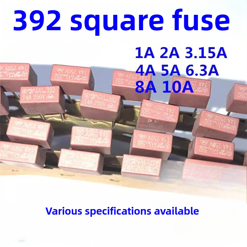 392 Ceramic Square Fuse 250V T1A-T10A Slow-Blow T1A T2A T3.15A T4A T5A ...