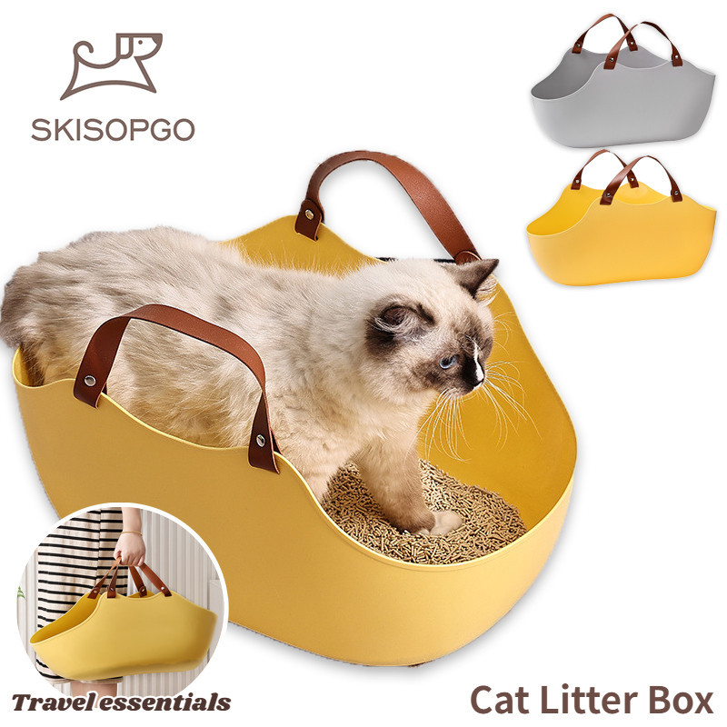 Skisopgo Travel Cat Litter Box Outdoor Portable Cat Toilets Handheld ...
