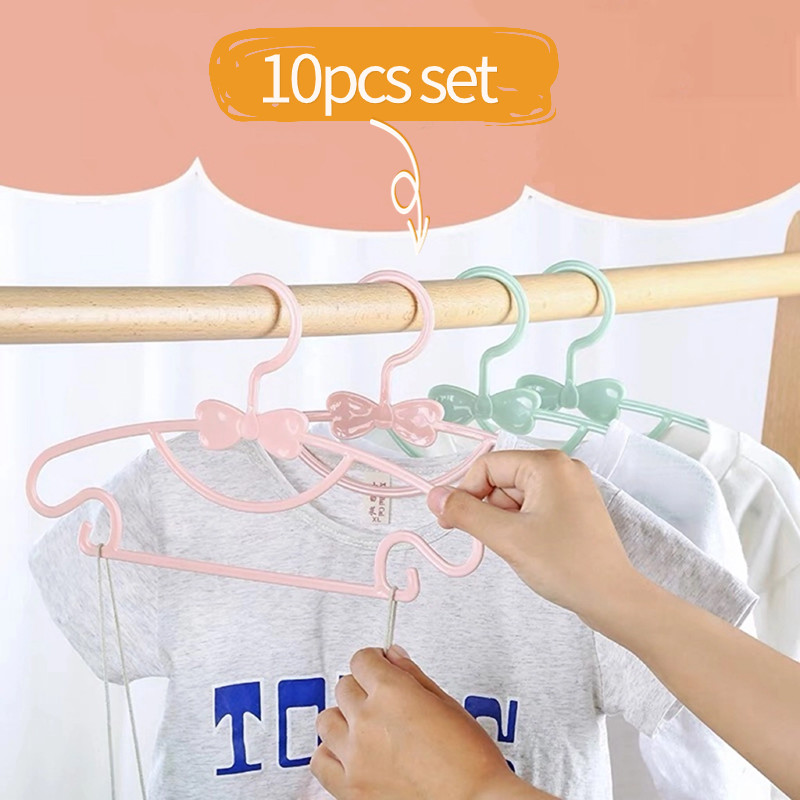 10 Pcs/set Baby Hanger Kids Clothes Hanger Rack Display Hanger | Shopee ...
