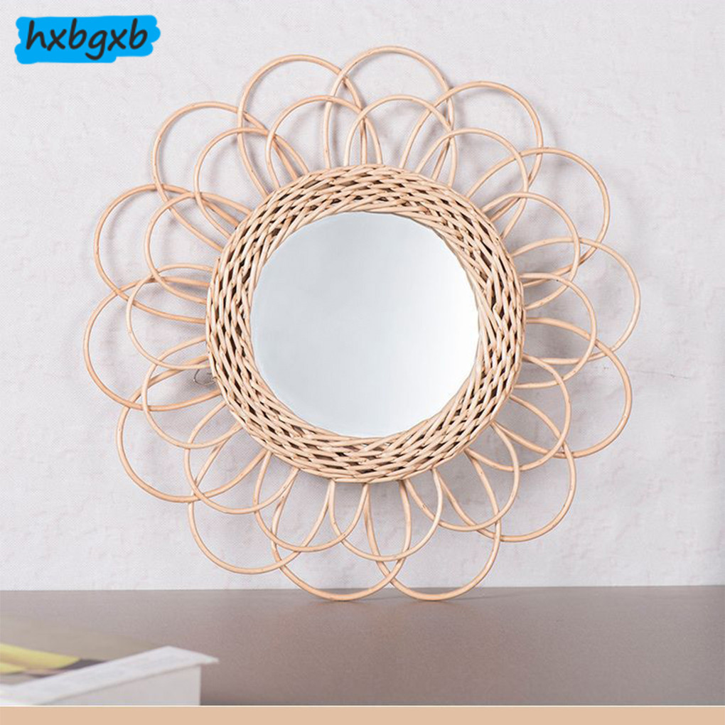 HXBGXB 1/2/3 Beautifully Crafted Rattan Wall Mirrors For Stylish Look ...