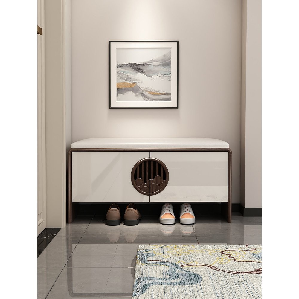 Shoe Changing Stool for Home Entrance with Soft Cushion, Shoe Cabinet ...