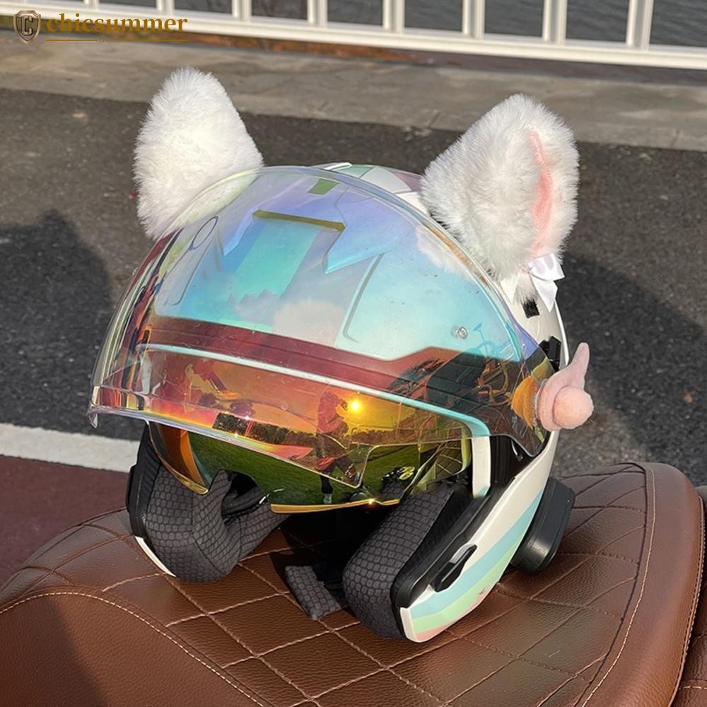 thumbnail image 2 of 2 Pcs Plush Cat Ears For Helmet Cute Animal Ears Helmet Decorations Helmet Accessories For Snowboarding Cycling Skiing Black 2 of 12