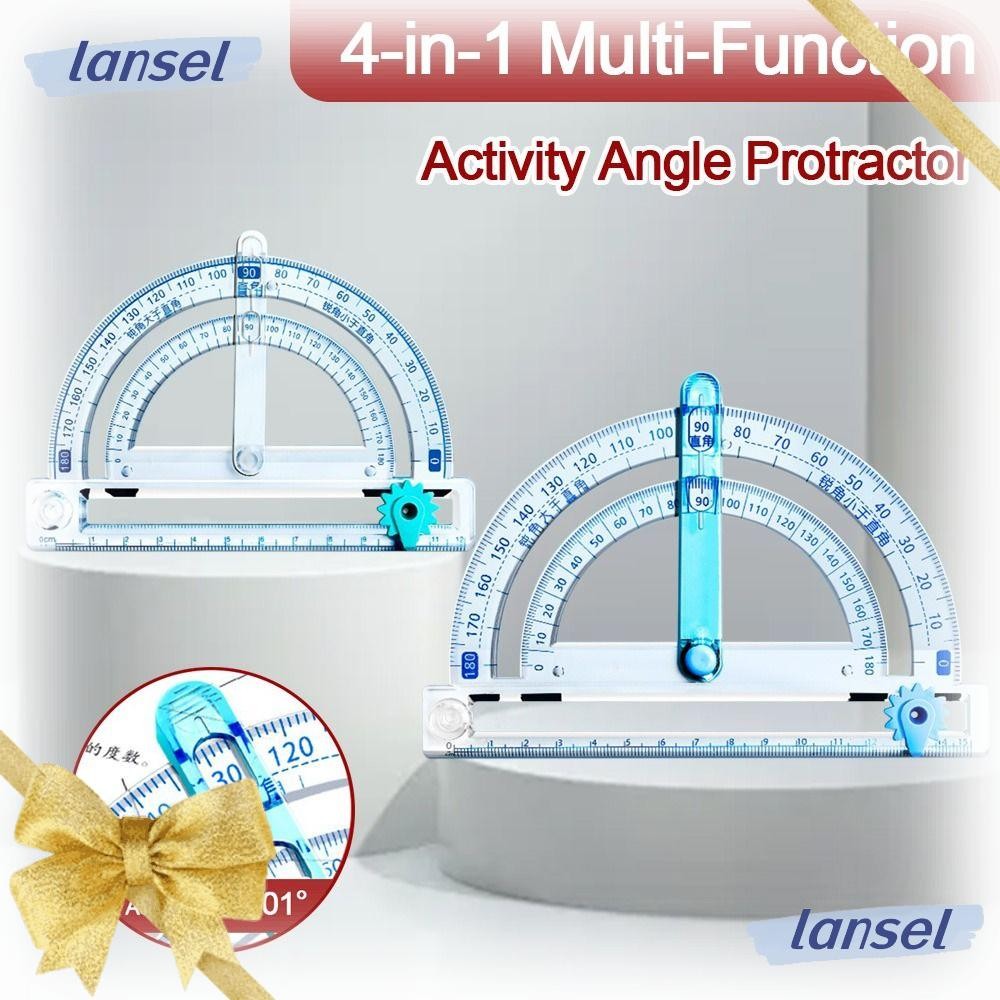 LANSEL Bevel Protractor, Multi-Function Plastic Activity Angle ...