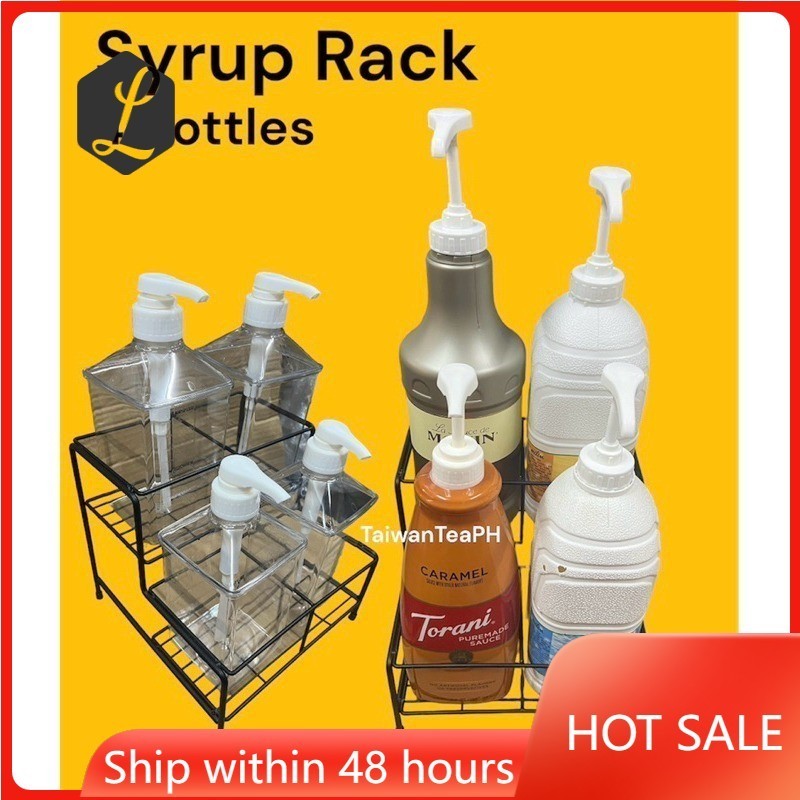 COD Coffee Syrup Compartment Organizer Rack Wine Storage Stand for 4 ...
