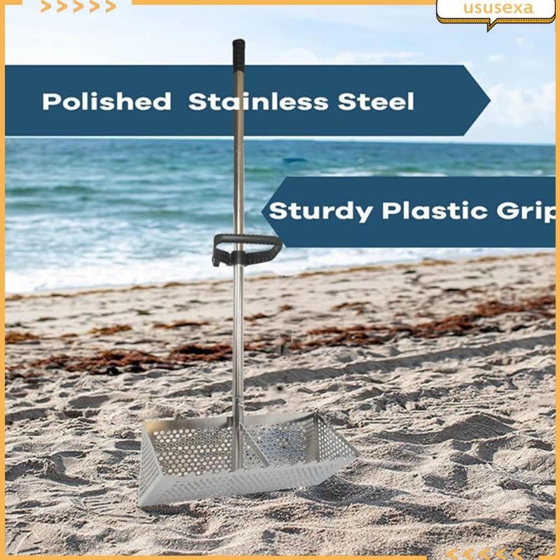 [Ususexa] Hand Rake Seafood Rake Sand Sieve Folding Wide Basket Rake ...