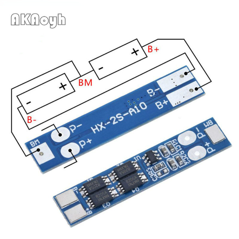 2S 7.4V 8A Li-ion 18650 Lithium Battery Charger Protection Board 8.4V ...