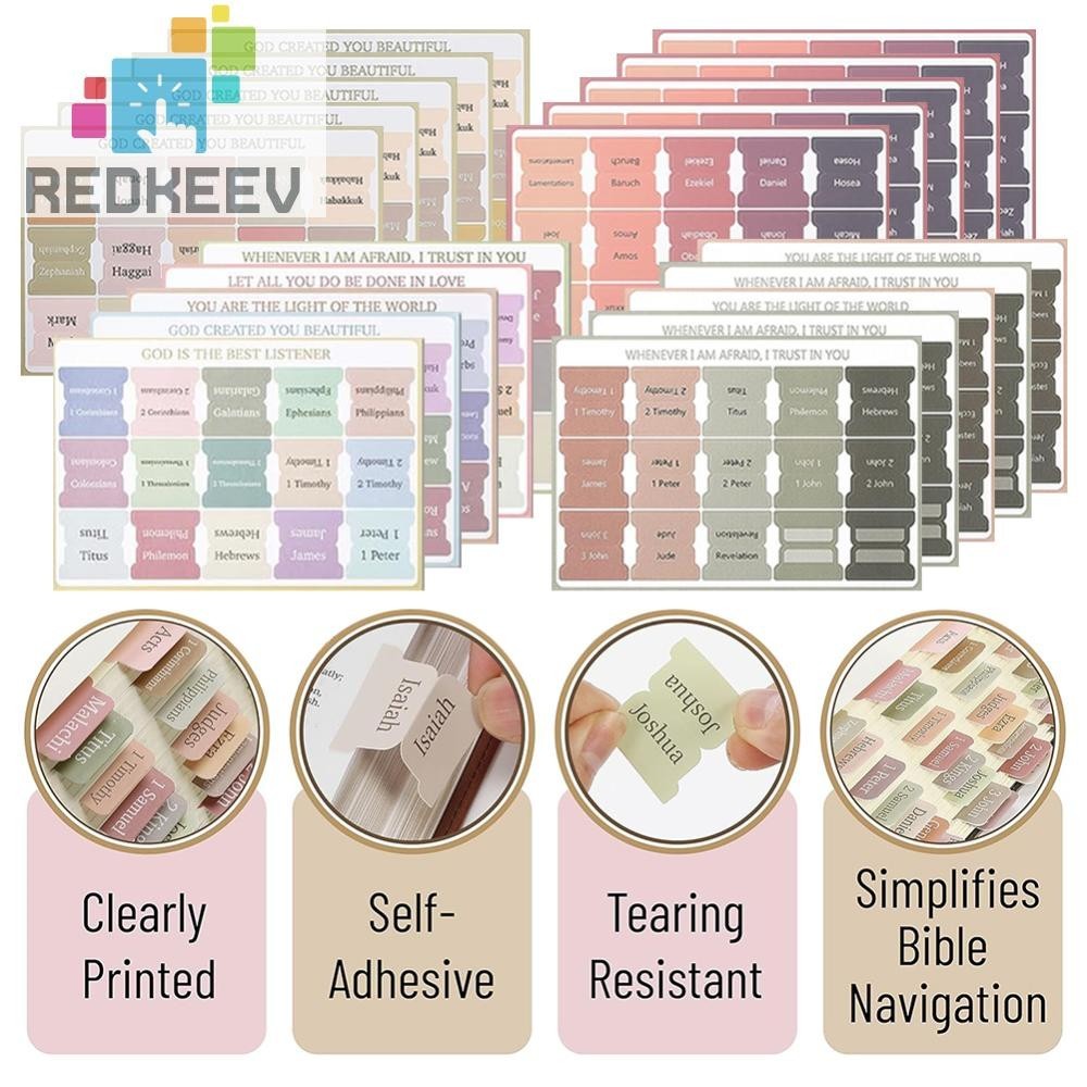 5 Sheet Bible Index Label Sticker Bible Index Tabs Bookmark Stickers ...