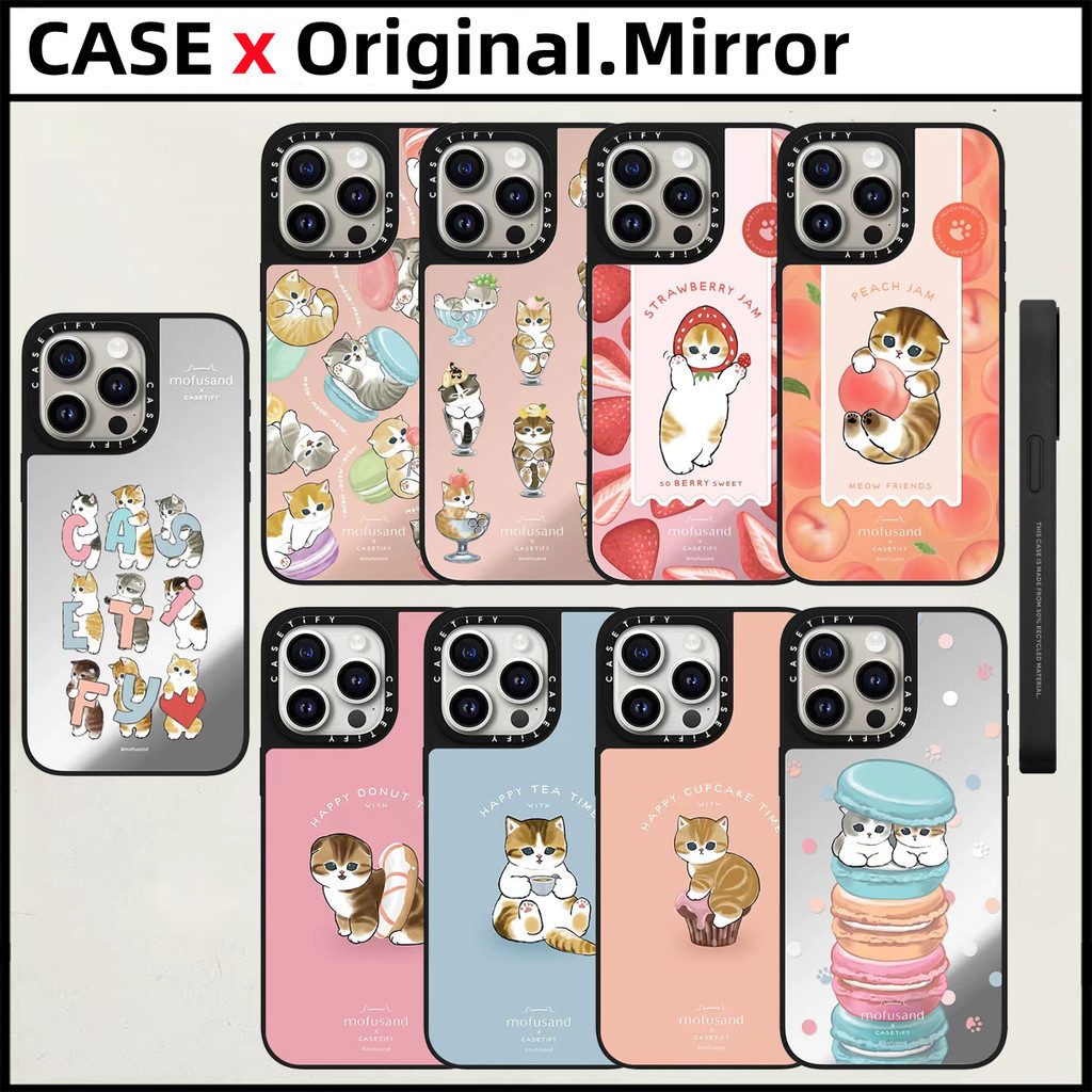 CASETiFY Mofusand Catstify Happy Donut Time Mirror iPhone Case For 15