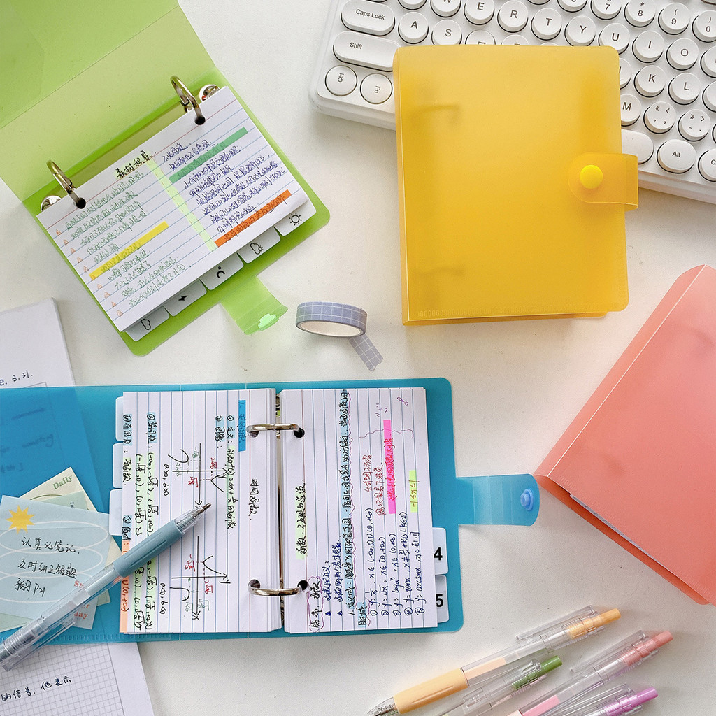 Portable Loose-leaf Note Organizer D-Shaped Clip 2-Hole Horizontal Line ...