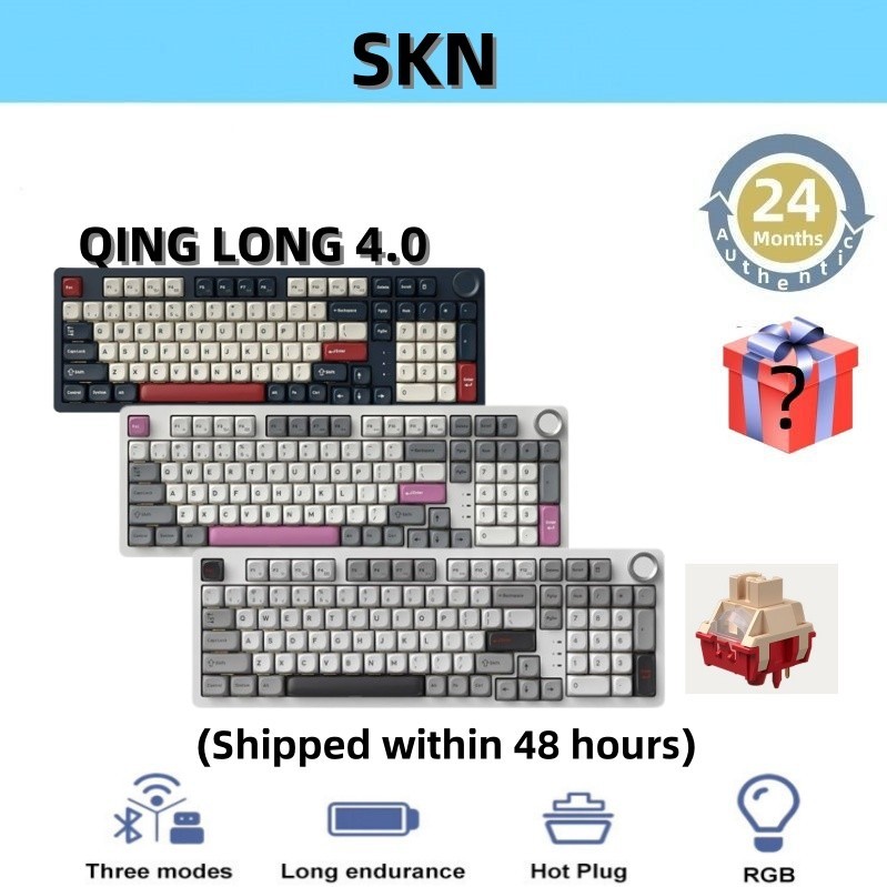 SKN Qinglong 4.0 Keyboard 98 Wireless the third mock examination Gasket ...
