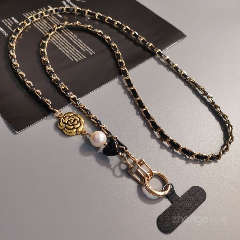 Crossbody Leather Card Chain Women Nordic Style Mobile Phone Hanging ...