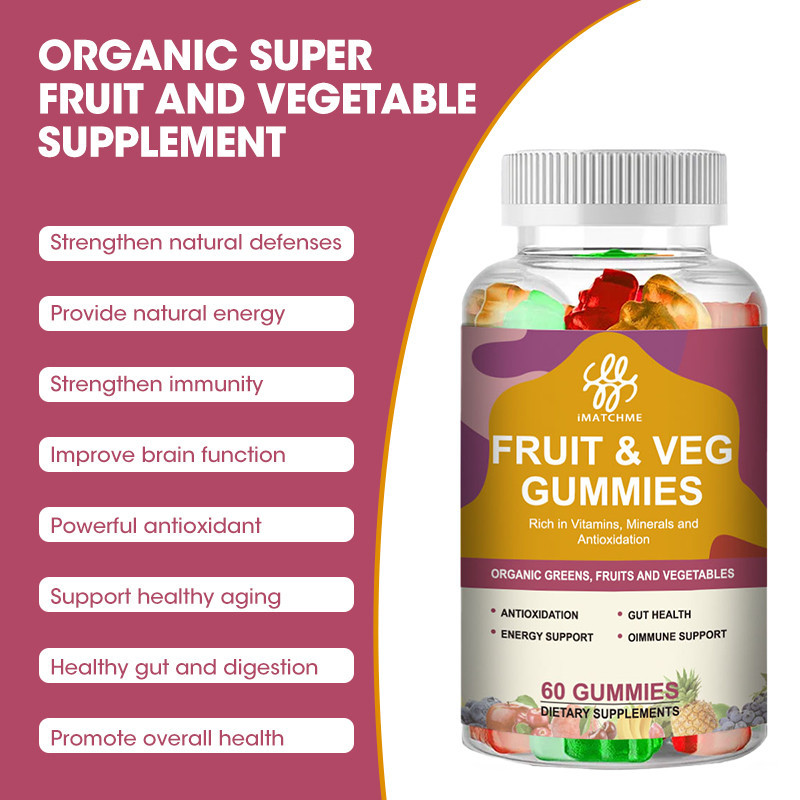 iMATCHME Complex Vitamin Fruit & Vegetables Gummies VC.VB .VE.B6.B12 ...