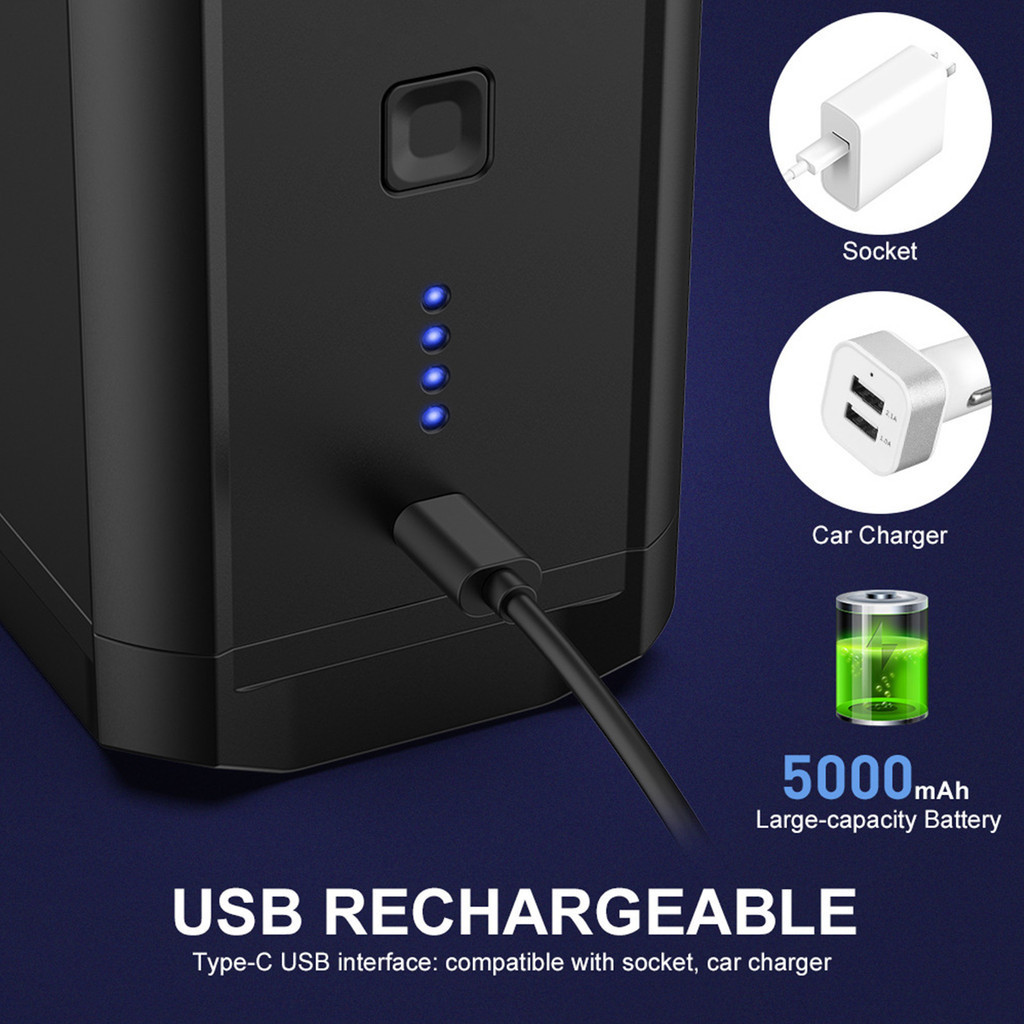 5000mAh Air Pump Compressor 3.7V High Capacity Rechargeable Vacuum Pump