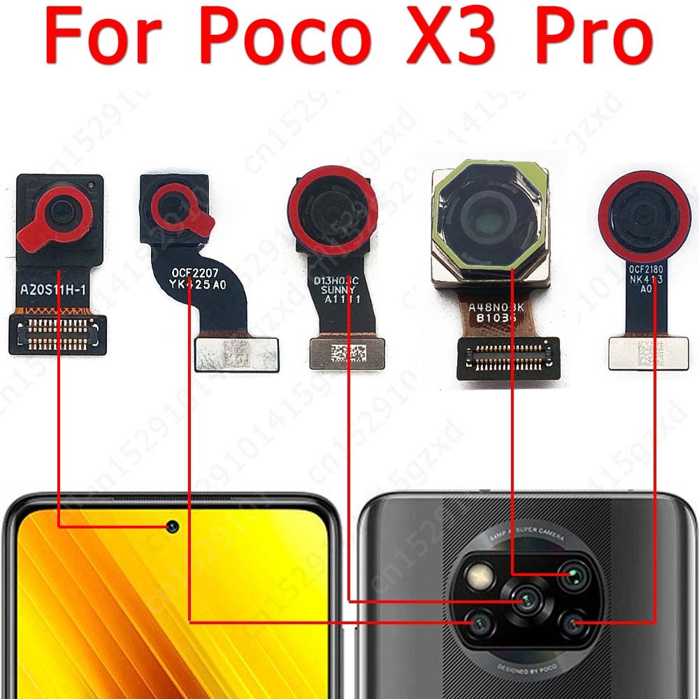 Original Front Back Camera For Xiaomi Mi Poco X3 Pro Selfie Frontal ...
