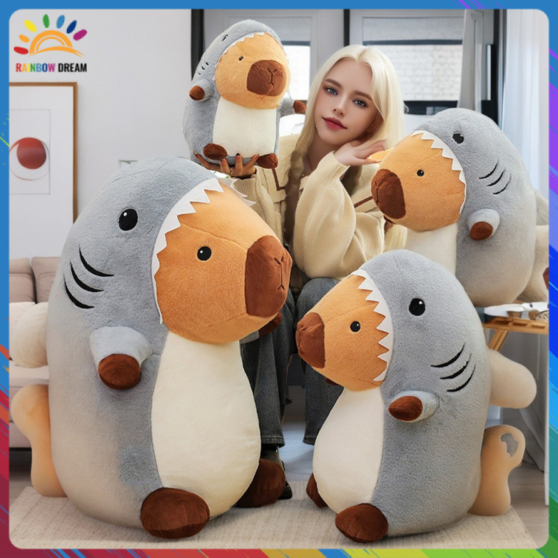 New Capybara Plush Toy Creative Shark Transformation Capybara Stuffed ...