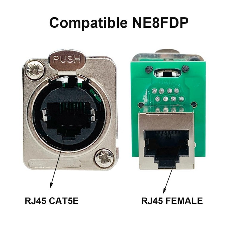 hzsxjdzz Ethercon Rj45 Chassis Socket,D-N8FDP RJ45 Feed/Pass Panel ...