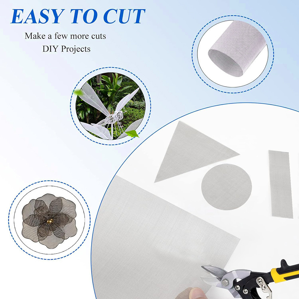 11.81 x 35.43in Stainless Steel Woven Wire Mesh, Wire Mesh Window ...
