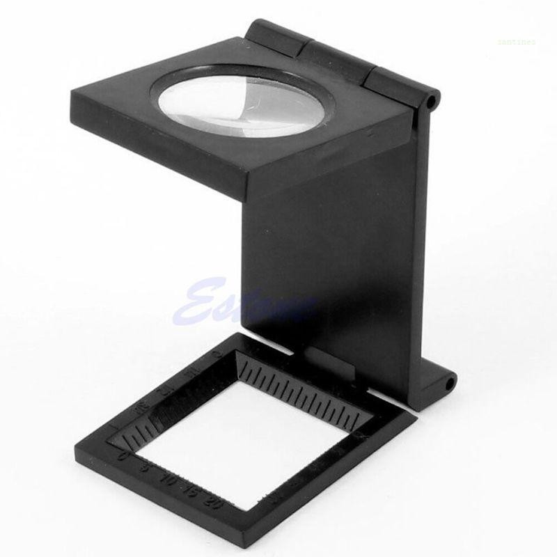 zb* 10X Loupe Magnifier Desktop Fabrics Sewing Thread Measure Scale ...